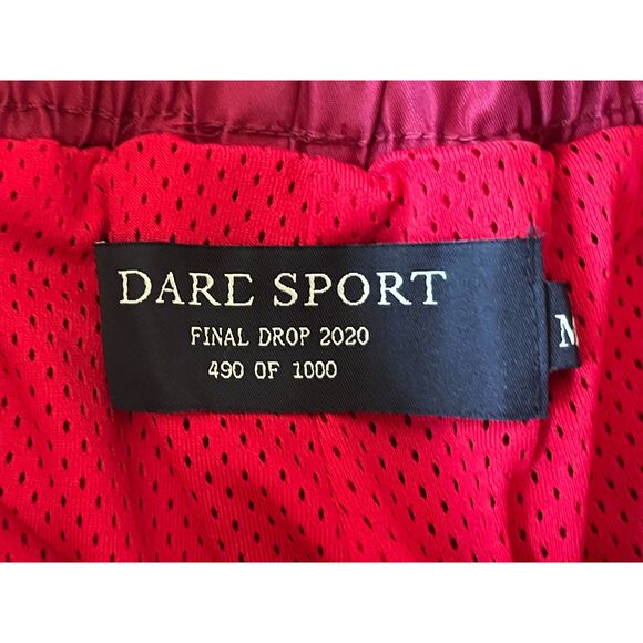 NWT Darc Sports Maroon Symbols Cropped Track Sweat Pants Mens Size Medium - Picture 3 of 11